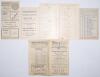 Australia tour to England 1930. Bradman&rsquo;s first tour to England. Six official scorecards for tour matches played on the 1930 tour. Scorecards are v Essex, Leyton, 7th- 9th May, incomplete printed and handwritten scores in pencil, Australians 156 & 264/6 d - 2