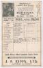 M.C.C. tour to South Africa &lsquo;Timeless Test Series&rsquo; 1938/39. Two official folding scorecards for tour matches. The first a folding scorecard for the match Rhodesia v M.C.C., Salisbury 10th- 13th February 1939 with incomplete handwritten scores in ink. M.C. - 3