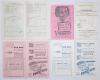 Wartime Northern cricket 1945. Five official scorecards for matches played in 1945. Matches are England v. Australia, Bramall Lane, Sheffield 23rd -26th June, Jack Appleyard&rsquo;s Charity XI v. Walter Hammond&rsquo;s XI, Roundhay Park 24th June, England v. Australi - 2