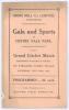 Gala and Sports in Centre Vale Park. Also Grand Cricket Match&rsquo; Todmorden, Yorkshire 1917. Official 26pp programme with original paper wrappers for the charity event held on Todmorden Cricket Ground, 26th May 1917. Contents relate mainly to the gala and ot