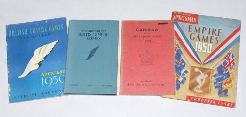 British Empire Games, Auckland, New Zealand 1950. Four publications relating to the 1950 Games. ‘The Story of the British Empire Games. Auckland 1950’. Official report of the Games published by the Organising Committee, in blue cloth. ‘Canada at the Briti