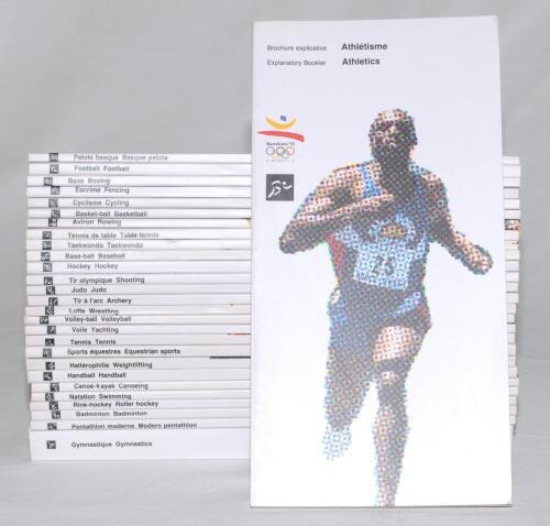 Olympic Games. Barcelona 1992. Complete set of twenty eight official ‘Explanatory Booklets’ covering each of the Olympic sports at the 1992 Games. Issued by the Organising Committee. Very good condition.