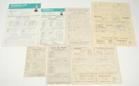 Australia tour to England 1902. England v Australia. Early original double sided scorecard listing the two teams at the start of play for the 2nd Test match at Lord&rsquo;s June 12th 1902. The second Test match was restricted to 105 minutes of play, rain and po