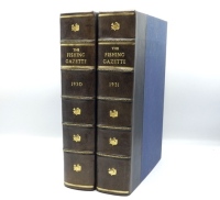 The Fishing Gazette, vols 100-103, Jan 1930 - Dec. 1931, bound as two full year volumes, black qt. morr. bdg., gilt titles (2)