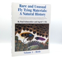 Schmookler P. & Sils V.: Rare and Unusual Fly Tying Materials: A Natural History, Vol. 1 - Birds, 1994, lg. format, col. photo plts, throughout text, h.b., d.w., new copy still in card box (see illustration)