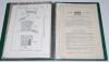 Original Patents. Cricket Equipment & Accessories 1885-1903. Folder comprising seventeen original printed ‘Provisional Specification’ patent documents. Subjects include ‘Improvements in Leg Guards’ F.H. Ayres 1885, ‘A Groin Protector or Shield for Cricket - 4