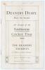 ‘The Deanery Cricket Club, Southampton’. ‘A Deanery Diary. An Account of the Eastbourne Cricket Tour 1927 of The Deanery Tourists (A Band of jovial Fellows)’. Tour diary with details of matches, players biographies etc. Good condition. Sold with ‘Deanery 