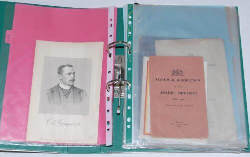 Hampshire C.C.C. Selection of ephemera relating to the club or players or officials from the club contained in a green file. Items includes an official menu for the Dinner held in 1961 having won the County Championship, ‘The Summer of Triumph 1961’, a fo