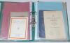 Hampshire C.C.C. Selection of ephemera relating to the club or players or officials from the club contained in a green file. Items includes an official menu for the Dinner held in 1961 having won the County Championship, ‘The Summer of Triumph 1961’, a fo - 2