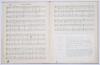 &lsquo;The Batsman&rsquo;s Bride&rsquo;. Percy Heywood and Donald Hughes. Original handwritten musical score bound in cloth covers of songs for an operetta in the style of Gilbert and Sullivan written in the late 1940s and first performed at Rydal School Colwyn Bay in 1948 - 2