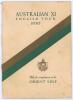 Australia tour of England 1930. Official ‘Australian XI English Tour 1930’ brochure for the tour. Title to front cover ‘With the compliments of the Orient Line’ with Orient Line emblem and Australian colours of gold and green running diagonally through th