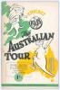 Australia tour of England 1948. Official ‘P&O R.M.S. Strathaird’ souvenir brochure for the Australian tour of England 1948. Printed in Sydney. Front cover with printed title, ‘Australian XI’s English Tour’ and ‘1948 Tests’ emblem. Signed in ink to pen pic - 5