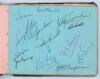 Test and County cricket autographs 1950. Autograph album comprising almost two hundred signatures signed to pages in ink of Test and County cricketers from the 1950 season. Each team signed to one side of a page, not back to back. Includes signatures of t - 3