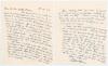 Charles Pratt Green, cricket collector and wine merchant. Three wartime letters handwritten in ink to George Neville Weston from Pratt Green writing in his typical sloping style from his Malvern home. In a four page letter dated 2nd January 1942 Pratt Gre - 4