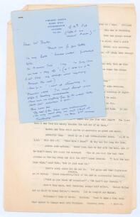 Arthur Edward Robert Gilligan. Cambridge University, Surrey, Sussex & England 1919-1932. Two handwritten letters and a three page typescript written by Arthur Gilligan on the subject of Maurice Tate. The letters, dated February and March 1965. The undated
