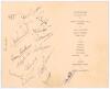 &lsquo;M.C.C. tour of South Africa 1948/49. Rare official folding luncheon menu for the &lsquo;M.C.C. Visit&rsquo; to the Raylton Recreation Club, Bulawayo from January 29th- February 1st 1949. Decorative cover with title and colours. With menu to inside and nicely signed - 2