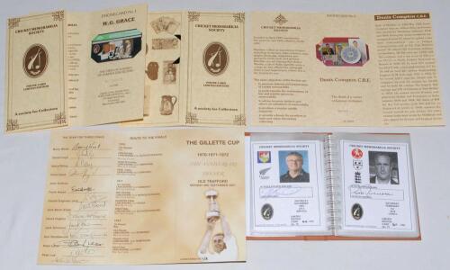 Cricket Memorabilia Society. &lsquo;The Gillette Cup 1970-1971-1972 35th Anniversary Dinner, Old Trafford 3rd September 2007&rsquo;. A printed folding card produced to commemorate the anniversary, signed in ink by the thirteen Lancashire players who took part in the 