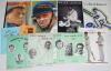 Signed cricket ephemera. Selection of signed and unsigned Benefit programmes/brochures including Harold Rhodes 1968, John Hampshire 1976 (signed), Leadbeater & Cope 1980, Colin Johnson 1986, Clive Lloyd 1986(signed), Dominic Cork 2001(signed) and Darren G