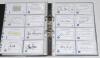 England Test cricketers 1930s-2000s. Black file comprising over four hundred signatures of England Test players, the majority signed to printed &lsquo;England Test Player&rsquo; white cards with the odd collector&rsquo;s card. The majority of earlier signatures and some ot