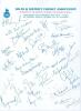 Indian Test cricketers. &lsquo;Delhi & District Cricket Association&rsquo; headed page signed in ink by twenty six Indian Test cricketers. Signatures include Vengsarkar, Sharma, Kirmani, Bhandari, Srikkanth, Kulkarni, Hirwani, Gaekwad, Chandrasekhar, Rao, Gambhir, Pr