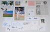 West Indies 1950s-2000s. Twenty signatures on cards, pieces, postcard, cuttings etc. Includes a signed colour press photograph of Brian Lara, other signatures include Wes Hall, Lloyd, Kallicharran, Logie, Ambrose, Haynes, Walsh, Garner, Holding, Chanderpa