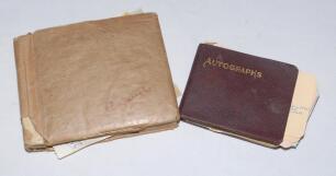 Test and County signatures 1940s-1950s. Two autograph albums comprising a comprehensive collection of autographs. The signatures, mainly in ink, signed to pages or pieces/ album pages laid down. One album, wrapped in brown paper, comprises pages dedicated