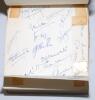Test and County signatures 1940s-1950s. Two autograph albums comprising a comprehensive collection of autographs. The signatures, mainly in ink, signed to pages or pieces/ album pages laid down. One album, wrapped in brown paper, comprises pages dedicated - 2