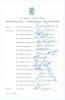 New Zealand tour to England, India and Pakistan 1969. Official New Zealand Cricket Council autograph sheet signed by all seventeen members of the touring party. Signatures include Dowling (Captain), Pollard, Burgess, Collinge, Congdon, D. Hadlee, Howarth,