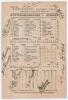 &lsquo;Nottinghamshire v. Surrey&rsquo; 1920. Official scorecard with complete printed scores for the match played at Trent Bridge, 24th- 26th May 1920. Nottinghamshire (200 & 190) lost to Surrey (259 & 132/0) by ten wickets. The scorecard nicely signed in black ink 