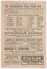 &lsquo;Nottinghamshire v. Surrey&rsquo; 1920. Official scorecard with complete printed scores for the match played at Trent Bridge, 24th- 26th May 1920. Nottinghamshire (200 & 190) lost to Surrey (259 & 132/0) by ten wickets. The scorecard nicely signed in black ink - 2