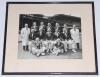 ‘Old England v Surrey. The Oval June[sic] 1946’. Original mono photograph of the twelve members of the Old England team and the two umpires for the one day match v Surrey, played at Kennington Oval 23rd May 1946. The players seated and standing in rows we