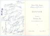 Victoria- Winners of the Sheffield Shield 1962/63. Official Victoria Cricket Association invitation and Dinner menu to celebrate the team’s success held on 11th May 1963 at The Windsor Hotel, Melbourne. The menu profusely signed by thirty guests including - 2