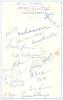 South African tour of Australia 1964. Official Australian Board of Control invitation and dinner menu in honour of the South African cricket team held on 1st January 1964 at The Hotel Windsor, Melbourne, during the second Test match. The menu signed to th - 2