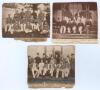 Australian tours to England 1878-1886. Six early original mono and sepia photographs of Australian teams who toured England. In all images the players are depicted seated and standing in rows wearing cricket attire and tour blazers. Three photographs are - 5