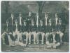 Australia tour to England 1905. Large mono printed photograph, similar to an oversize plain back postcard, of the Australian touring party seated and standing in rows wearing tour blazers and caps. Title and players’ names printed to lower portion of the 