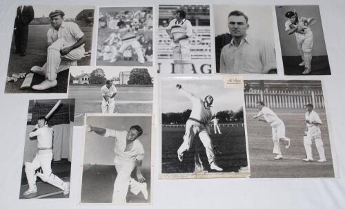 Australian Test cricketers 1960s-2000s. A comprehensive selection of over 240 original press photographs of Australian Test cricketers depicted in match action, player portraits, in the nets etc. The majority mono, some in colour. Players featured include