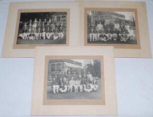 Maurice James Carrick Allom. Cambridge University, Surrey & England 1926-1937. Six original mono/ sepia team photographs of clubs for whom Allom played. In each the players are depicted seated and standing in rows wearing cricket attire and assorted blaze
