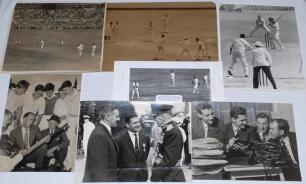 England and Australia 1930s onwards. A selection of twelve mainly original press photographs with the odd restrike. Players featured in match action include Ken Farnes bowling to Jack Fingleton in Australia&rsquo;s second innings at Trent Bridge 1938. Ian Johns