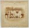 &lsquo;Northamptonshire v Northumberland 1897&rsquo;. Original sepia photograph of the Northumberland team who played Northamptonshire at Northampton on the 8th and 9th July 1897. The photograph, laid down to mount, of the players, stranding and seated in rows, some 