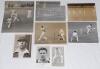 Signed press photographs 1930-1960s. A selection of seven signed press photographs and one collector&rsquo;s card. Includes five photographs of match action, including England v. The Rest, Test trial match, Lord&rsquo;s 1930, signed by R.E.S. Wyatt and Les Ames. Jim 