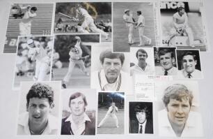 New Zealand Test and domestic cricketers 1960s-1990s. A large selection of over 160 original press photographs of New Zealand cricketers depicted in match action, player portraits etc. The majority mono, some in colour. Players featured include Cunis, Wad