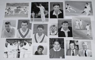 Test and County press photographs &lsquo;A-M&rsquo; 1970s-1990s. An extensive selection comprising well over five hundred mainly mono original press photographs of Test, County and international players depicted in match action, player portraits etc. Players featured