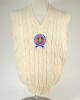 Kenneth Shuttleworth. Lancashire, Leicestershire & England 1964-1980. Courage Old England Cricket XI sleeveless cricket sweater, by Kent & Curwen, worn by Shuttleworth whilst playing for the club. Embroidered emblem ‘The Courage Old England Cricket XI’ to