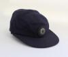 Bhagwat Subramanya Chandrasekhar. Mysore/Karnataka & India 1963-1979. Indian navy blue cloth Test cap, by Devichands of Lahore, New Delhi, with attached wired Indian emblem to front. Good condition. The late vendor states in his notes that he bought the 