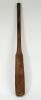 ‘A home made cricket bat of the 1780’s. An early carved home made bat from the period. The bat carved from one piece of wood with the blade widening from 2.75” where it meets the handle to 3.5” at its toe. The ridge has been shaved off at the top and the 