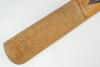 England Test cricketers. Duncan Fearnley ‘Supreme’ cricket bat signed to the face of the bat by over sixty, mainly post war, Test players in two vertical rows. Signatures include F.R. Brown, May, Bowes, Paynter, Akin, Washbrook, Wardle, Hardstaff, Laker, - 2