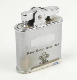 Alfred Richard ‘Alf’ Gover. Surrey & England 1928-1948. Ronson cigarette lighter inscribed to one side ‘Surrey County Cricket Club’ with Surrey emblem, and to the verso ‘County Champions 1952, 1953, 1954, 1955, 1956 Under Captaincy of W. Stuart Surridge’.