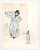 Royman Browne. Cricket artist and illustrator. Three original pen and ink cartoons by Browne of famous players. One of Alfred Mynn ‘after W. Bromley’, 4.75”x8.5”. Another depicts W.G. Grace full length carrying his bat, 5.5”x8.5”. The third is of ‘F.W. Li - 2