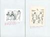 Royman Browne. Cricket artist and illustrator. Three original humorous pen and ink cartoons by Browne. Each laid to white page with handwritten caption in red ink below. Subjects are &lsquo;The Great Moment. When China open the batting in the first Test against