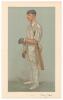 Gilbert Laird Jessop, Gloucestershire & England 1894-1914. Signed Vanity Fair colour chromolithograph of Jessop. &lsquo;The Croucher&rsquo;. July 25th 1901 by SPY. Very nicely signed by Jessop in black ink to lower right border. Good condition. Rare in this signed fo